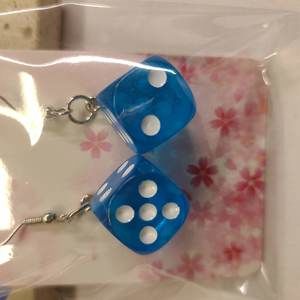 BLUE DICE EARRINGS